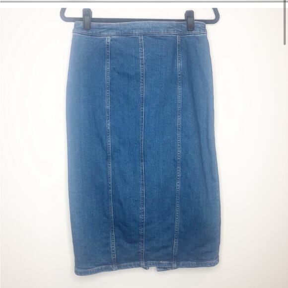 Anthropologie pilco and the letterpress denim midi skirt - Picture 2 of 7